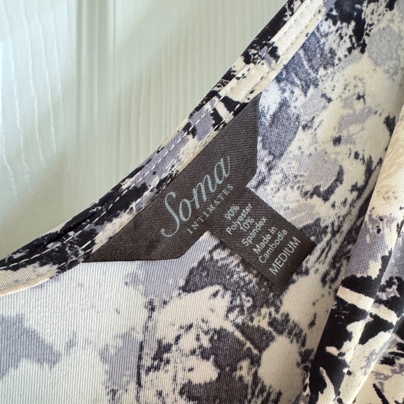 Soma Printed Faux Wrap Dress - Size Medium - Picture 4 of 5